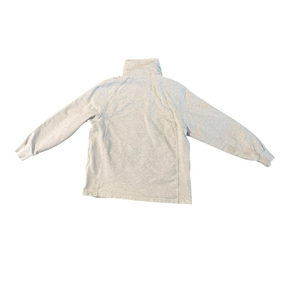 Varley Sweatshirt Atlas Mockneck Size Small Beige Pockets Zipper Sides Comfort - Picture 2 of 11